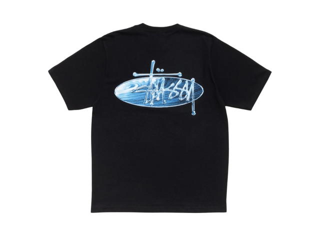 Stüssy Stussy Wave Oval Tee Black - view 2