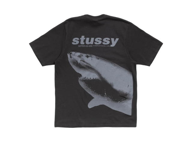 Stussy Stussy Shark Tee Pigment Dyed Faded Black - view 1