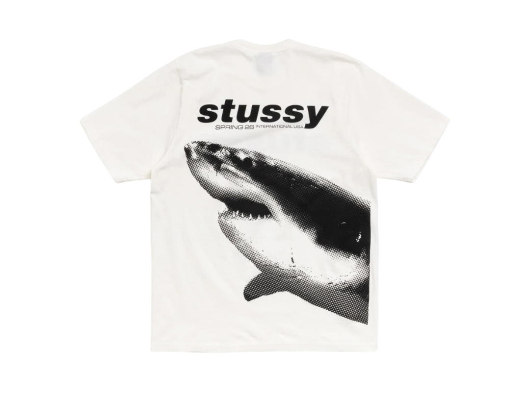 Stussy Stussy Shark Tee Pigment Dyed Natural