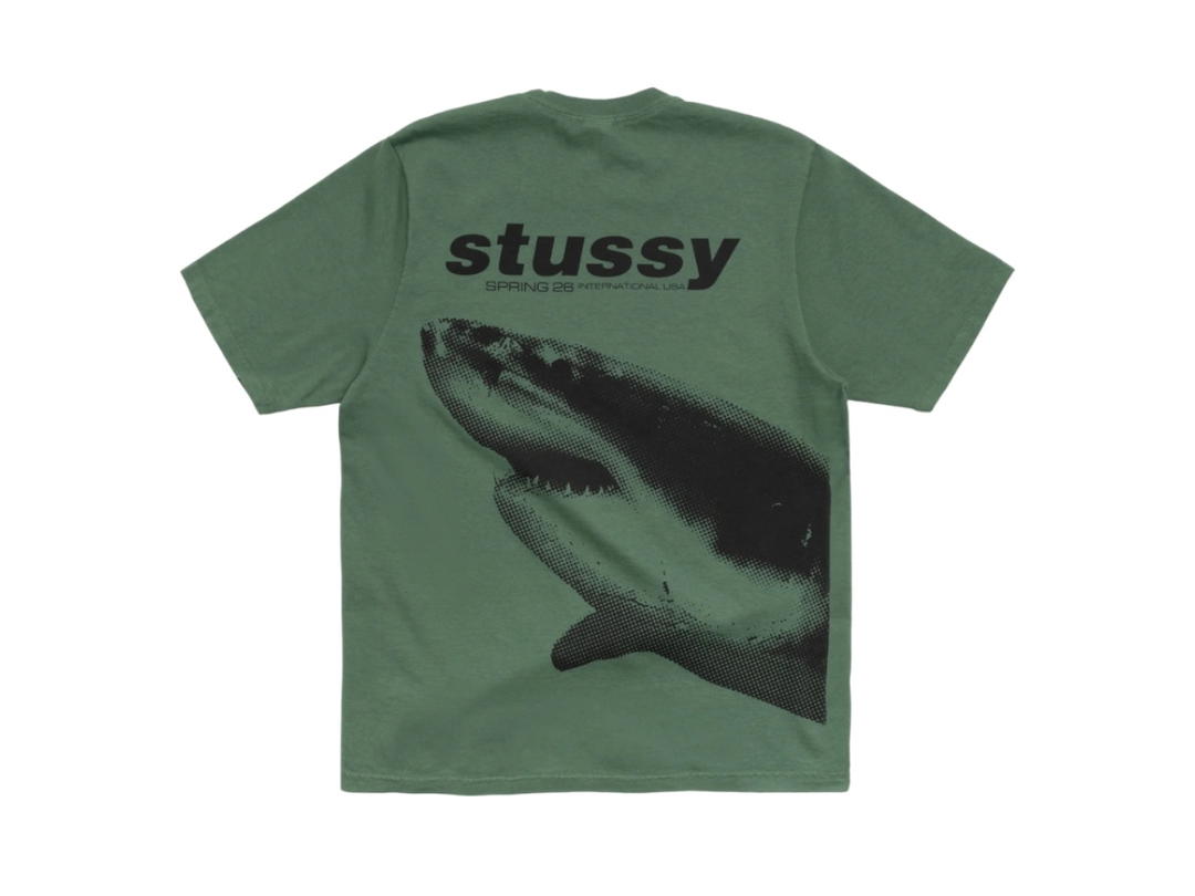 Stussy Stussy Shark Tee Pigment Dyed Pine