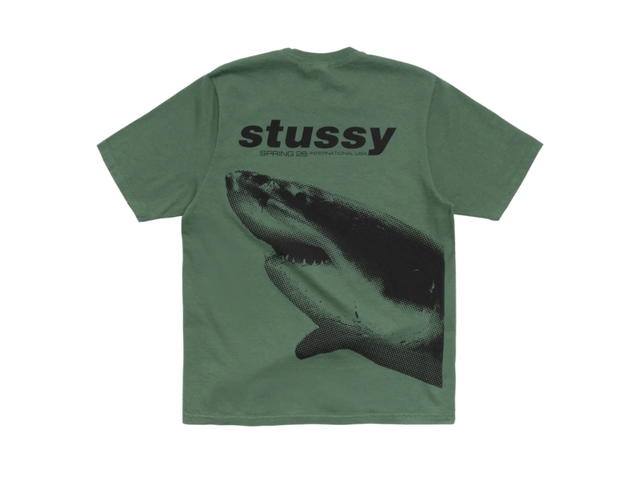 Stussy Stussy Shark Tee Pigment Dyed Pine - view 1