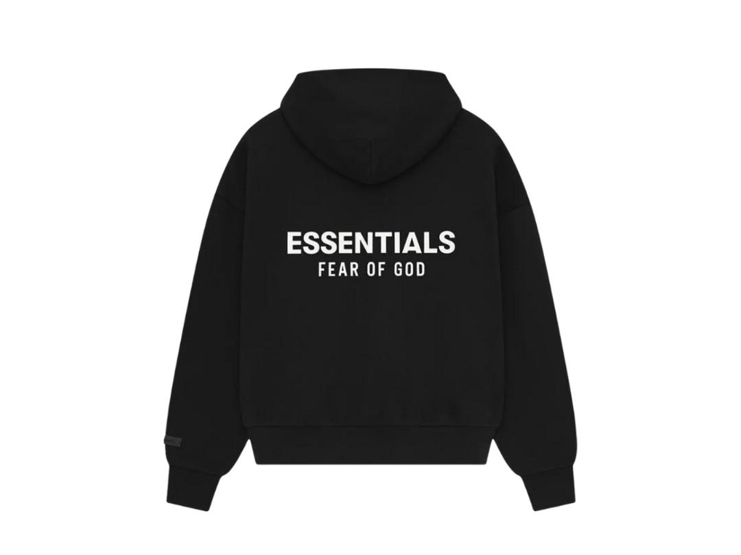 Fear of God Fear of God Essentials Classic Fit Fleece Hoodie Jet Black