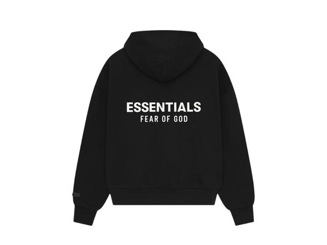 Fear of God Fear of God Essentials Classic Fit Fleece Hoodie Jet Black - view 1