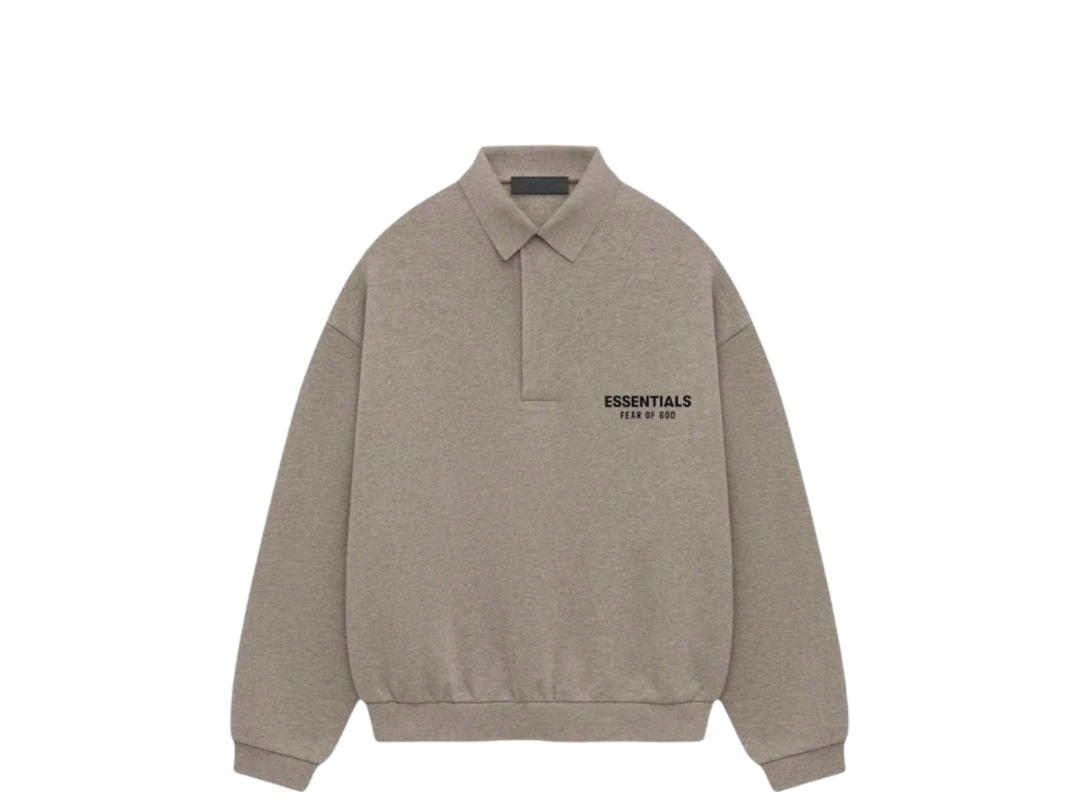 Fear of God Fear of God Essentials Fleece Polo Heather Gray