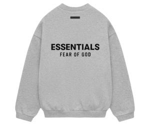 Buy Fear of God Essentials Fleece Crewneck Light Heather Gray at Sasom – Authentic and Ready to Ship