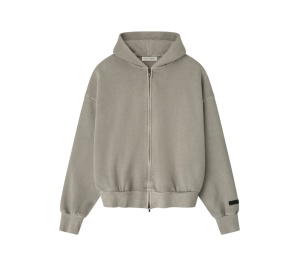 Buy Fear of God Embroidered Classic Full Zip Hoodie Smoke Grey at Sasom – Authentic and Ready to Ship