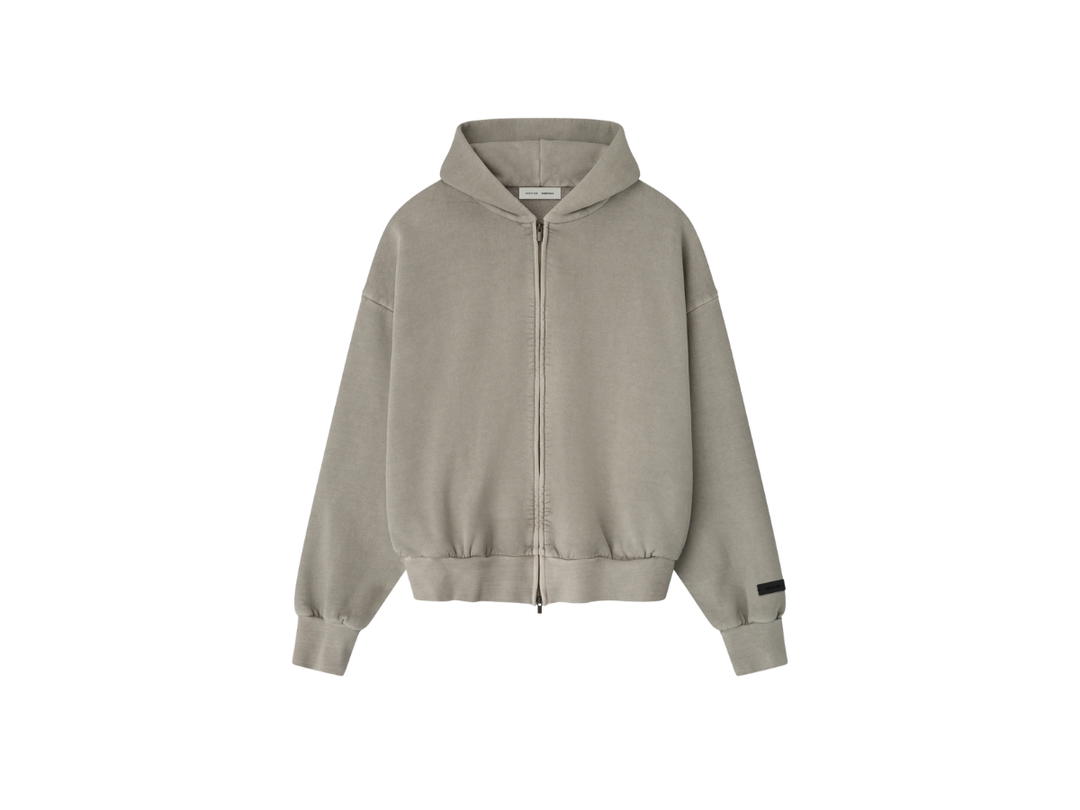 Fear of God Fear of God Embroidered Classic Full Zip Hoodie Smoke Grey