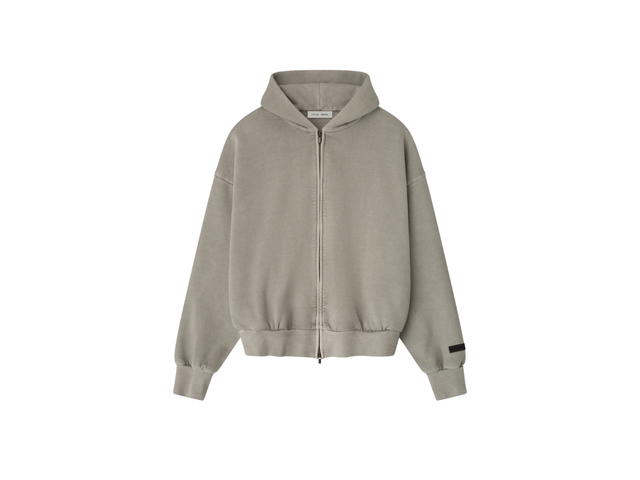 Fear of God Fear of God Embroidered Classic Full Zip Hoodie Smoke Grey - view 1