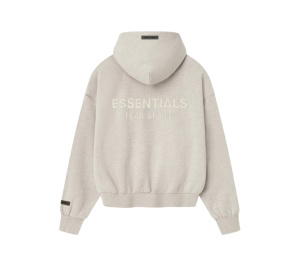 Buy Fear of God Essentials Classic Fleece Zip-Up Hoodie Heather Stone (SS25) at Sasom – Authentic and Ready to Ship