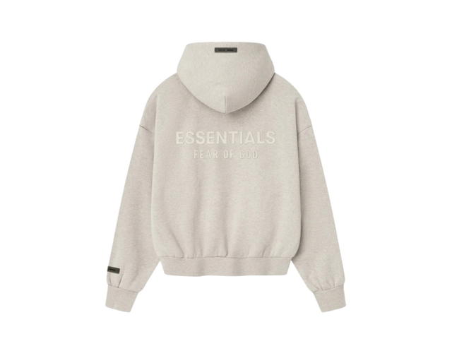 Fear of God Fear of God Essentials Classic Fleece Zip-Up Hoodie Heather Stone (SS25) - view 2