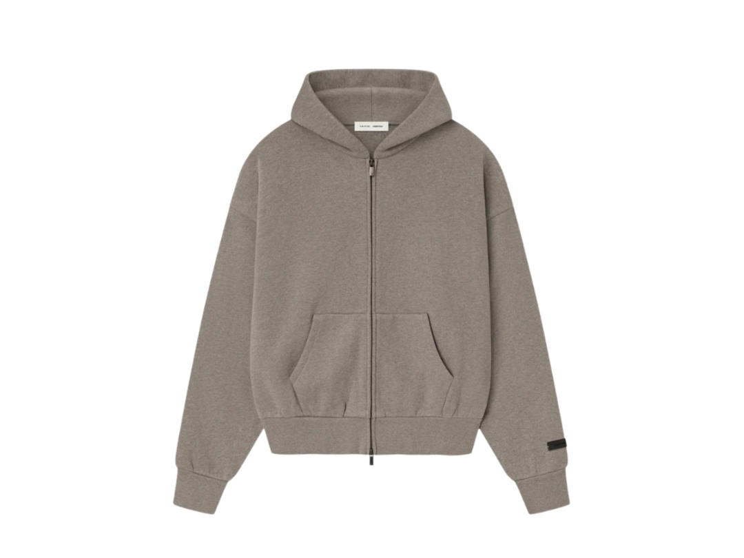 Fear of God Fear of God Essentials Classic Fleece Zip-Up Hoodie Homestead Heather (SS25)