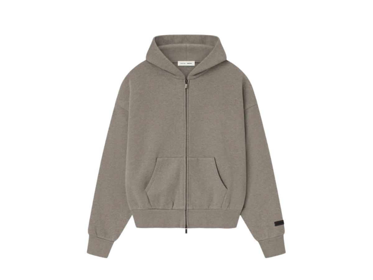 Fear of God Fear of God Essentials Classic Fleece Zip-Up Hoodie Homestead Heather (SS25)