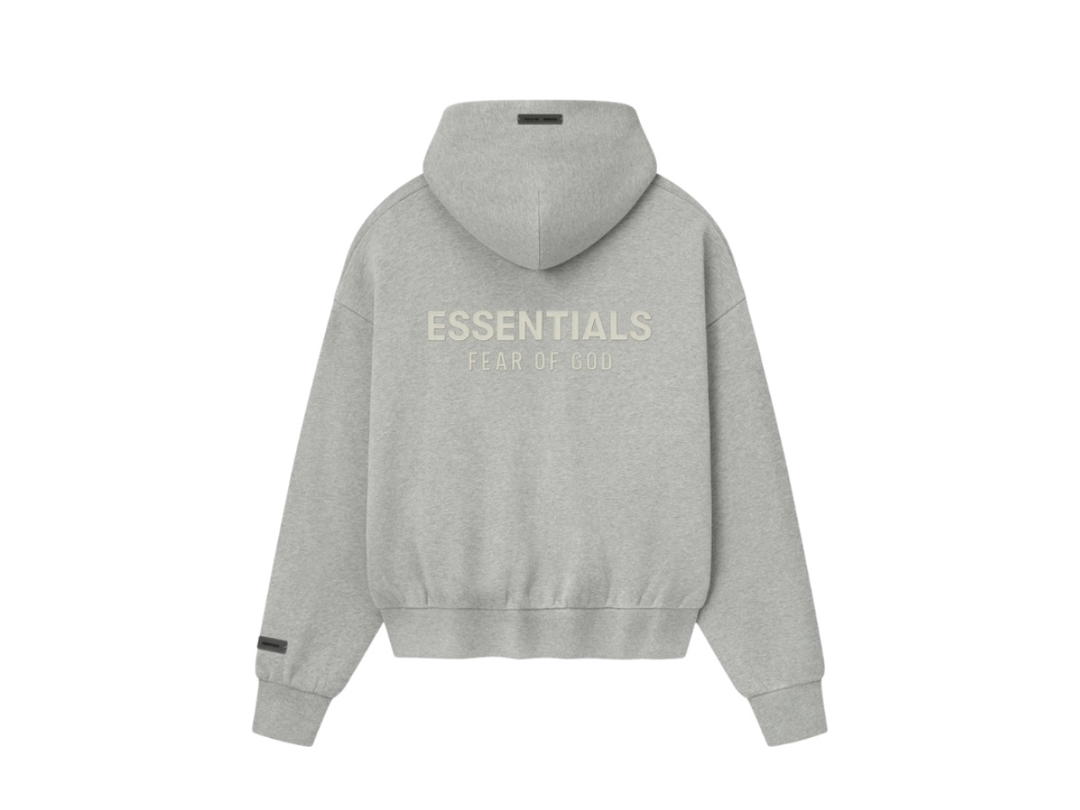 Fear of God Fear of God Essentials Classic Fleece Zip-Up Hoodie Concrete Heather