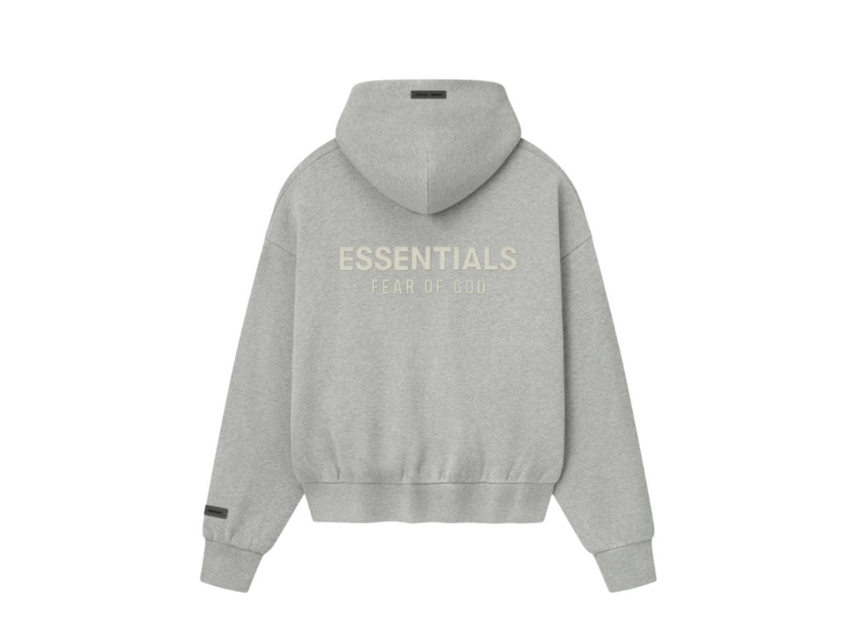 Fear of God Fear of God Essentials Classic Fleece Zip-Up Hoodie Concrete Heather
