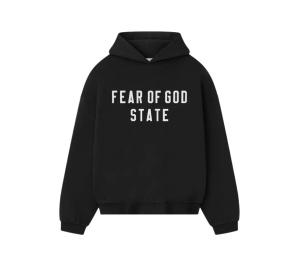 Buy Fear Of God Essentials 90s Fit Fleece Hoodie Jet Black at Sasom – Authentic and Ready to Ship