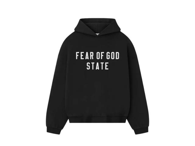 Fear of God Fear Of God Essentials 90s Fit Fleece Hoodie Jet Black - view 1