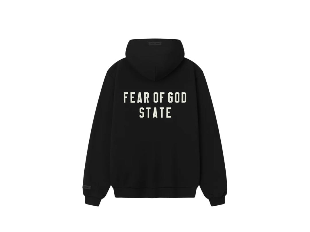 Fear of God Fear of God Essentials 90s Fleece Zip-Up Hoodie Black