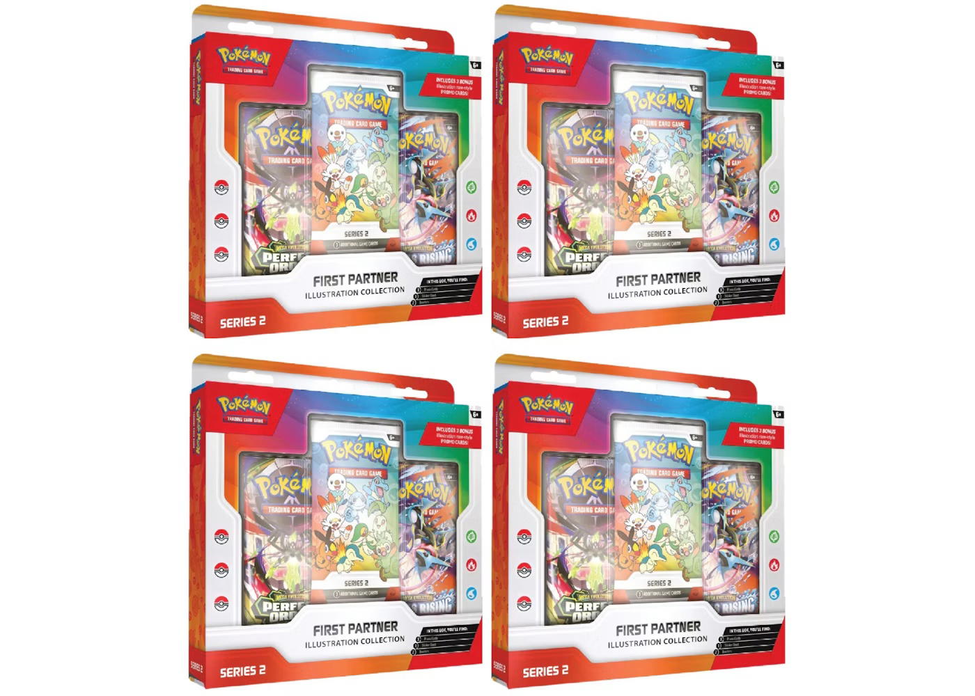 Pokemon 2026 Pokémon Mega Evolution First Partner Illustration Collection Series 2 4x Lot
