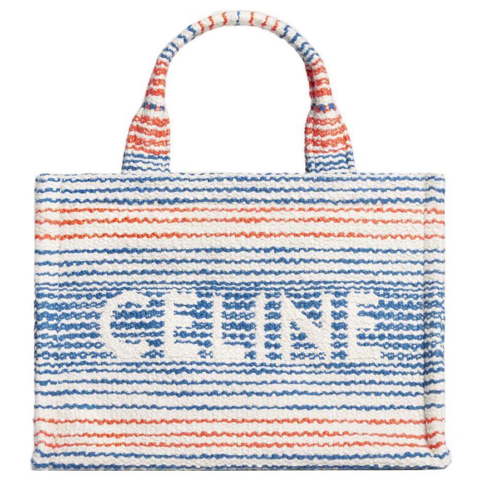 Celine Celine Cabas Thais Fabric Tote Bag Shopping Bag Handbag Small Size Women's Multicolor