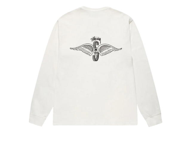 Stussy Stussy Skull Wings Ls Tee Pigment Dyed Natural - view 2