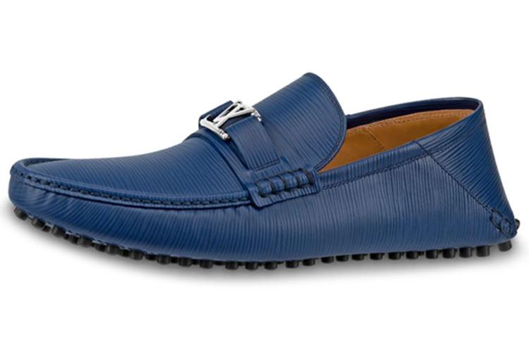 Louis Vuitton Louis Vuitton Hockenheim Moccasin Shoes 'Blue EPI'