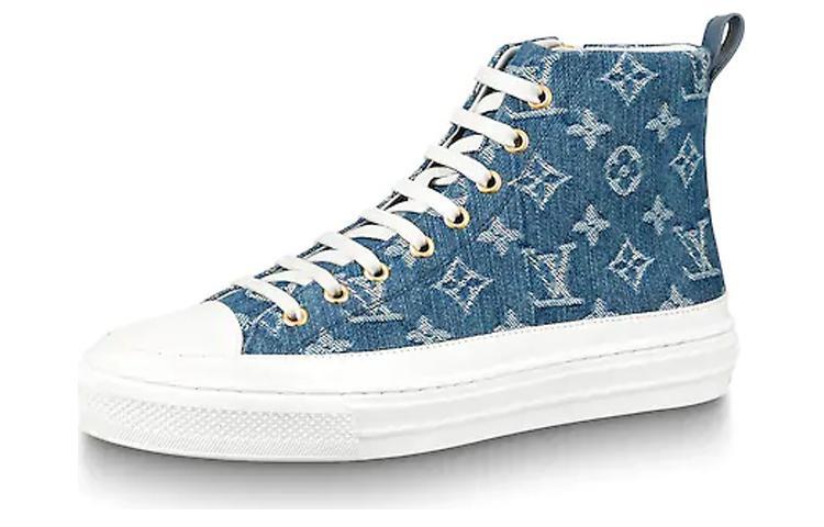 Louis Vuitton Louis Vuitton Lv Stellar High Top Denim Blue Women's