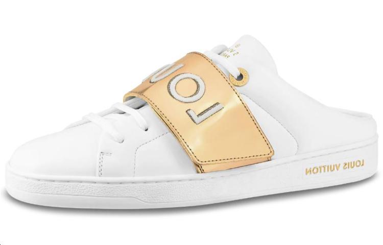 Louis Vuitton Louis Vuitton Frontrow Wrap-toe Slippers Women's White Gold