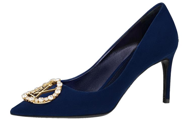 Louis Vuitton Louis Vuitton Madeleine Slim Heel High Heels 8cm Women's Blue