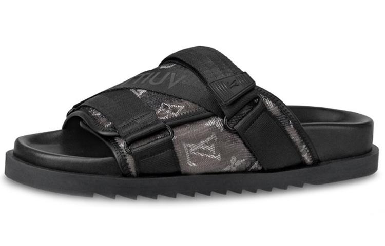Louis Vuitton Louis Vuitton Honolulu Stylish Sandals Men's Black