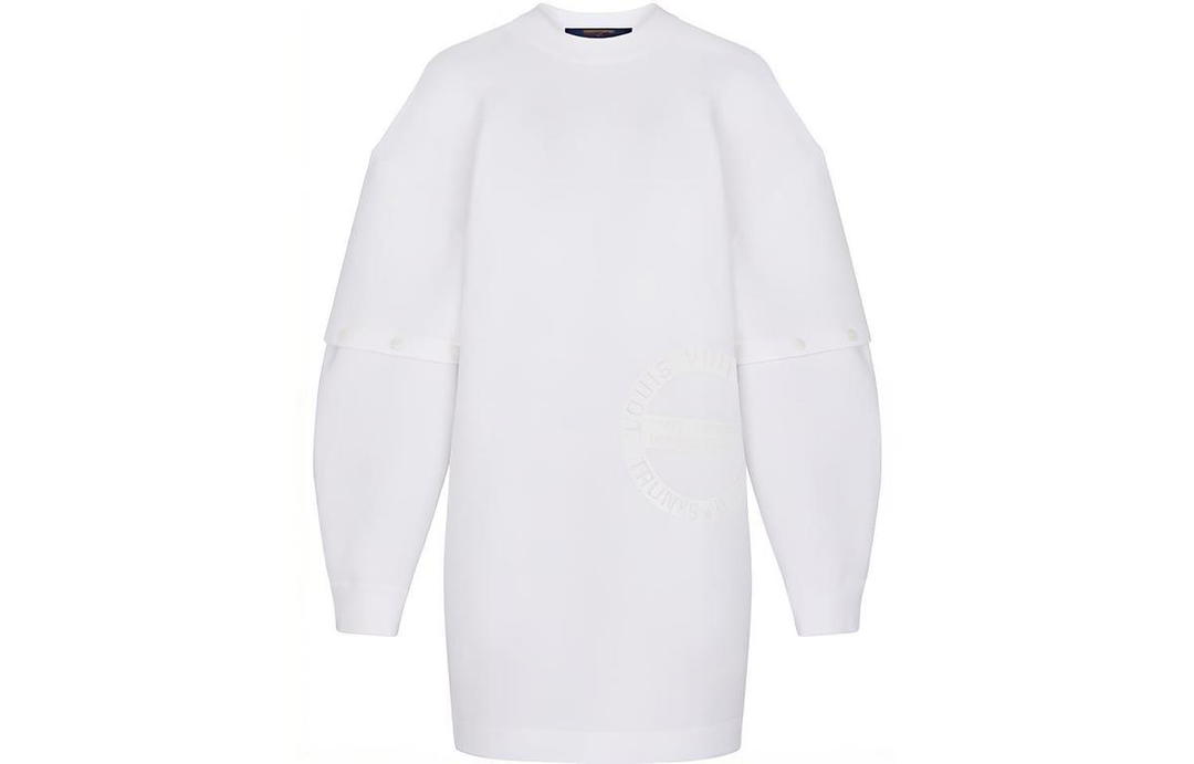 Louis Vuitton Louis Vuitton New Quarterly Products Of LV Long-Sleeved Dresses Women's White