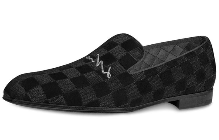 Louis Vuitton Louis Vuitton Lv Auteuil Velvet Slip On Shoes 'Black'