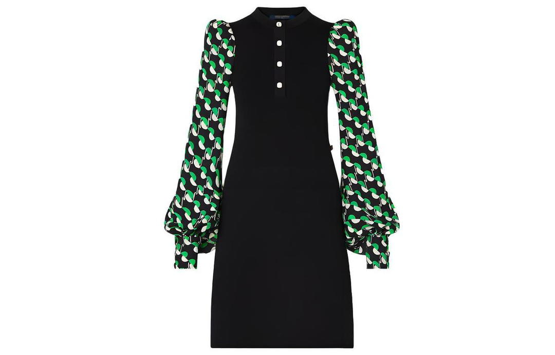 Louis Vuitton Louis Vuitton New Quarterly Products Of LV Long-Sleeved Dresses Women's Black