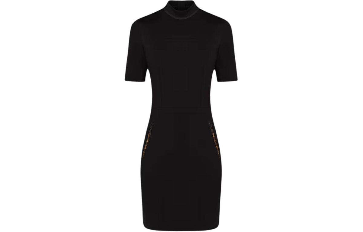 Louis Vuitton Louis Vuitton Short Sleeved High Neck Fitted Dress