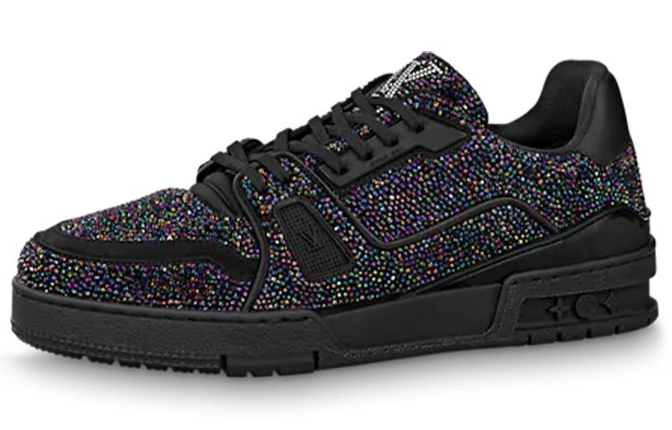 Louis Vuitton Louis Vuitton LV Trainer Black Crystals