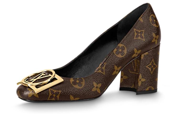 Louis Vuitton Louis Vuitton Madeleine High Heels Women's Low-Top Brown/Black