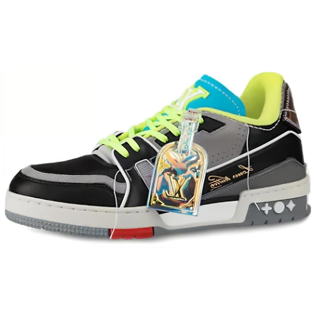 Louis Vuitton Louis Vuitton Lv Trainer Low Top Sports Shoes Blue/Black