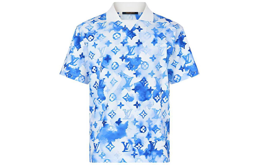 Louis Vuitton Louis Vuitton New Quarterly Products Of LV Polo Shirts Men Blue
