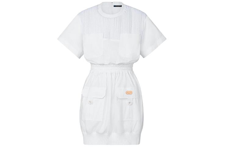 Louis Vuitton Louis Vuitton New Quarterly Products Of LV Short-Sleeved Dresses Women's White