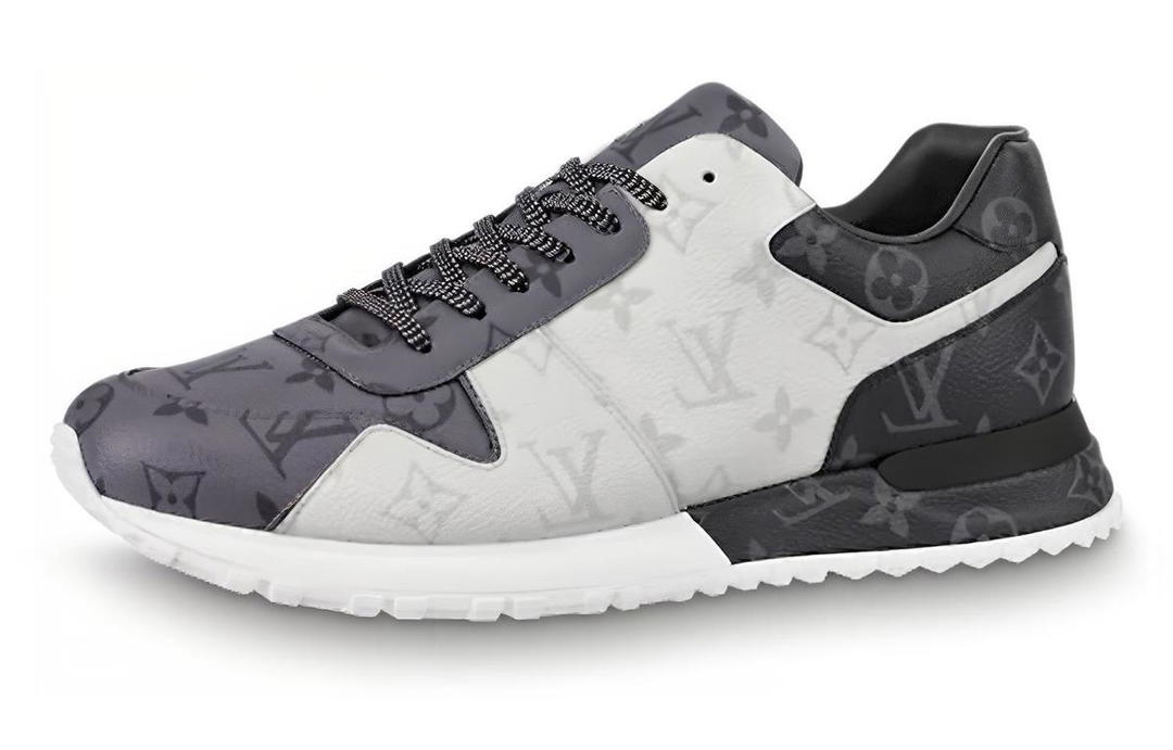 Louis Vuitton Louis Vuitton Run Away Anti Slip And Wear Resistant Breathable Low Top Sports Casual Shoes Men's White Gray
