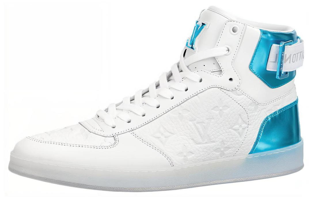 Louis Vuitton Louis Vuitton Rivoli Ankle Sneakers 'White Monogram With Metallic Blue'
