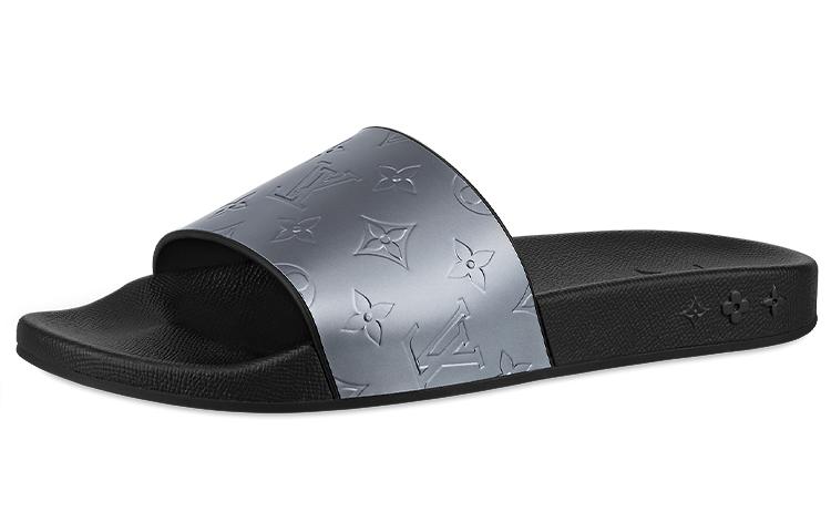 Louis Vuitton Louis Vuitton Slide Slippers Men's Gray Black
