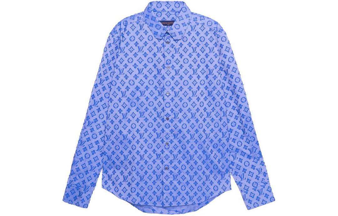 Louis Vuitton Louis Vuitton New Quarterly Products Of LV Shirt Men's Blue