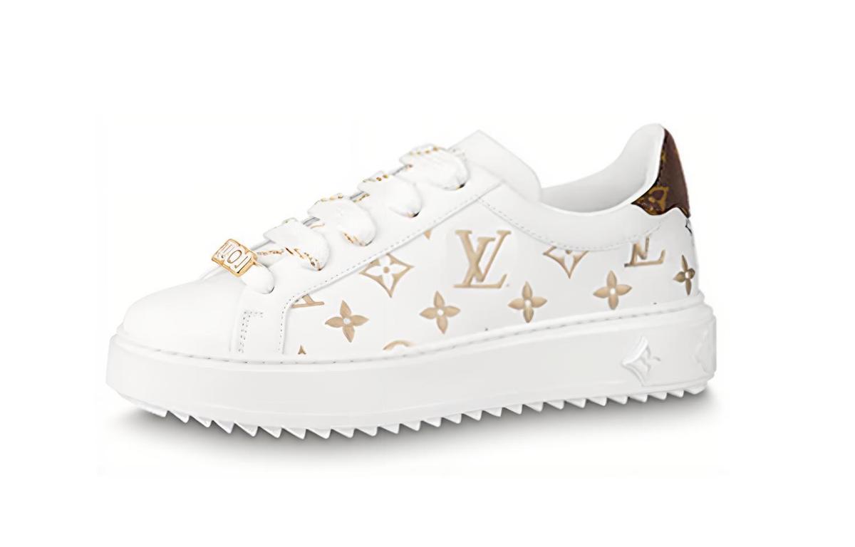Louis Vuitton Louis Vuitton Time Out Sneakers 'White With Gold Monogram' Women's