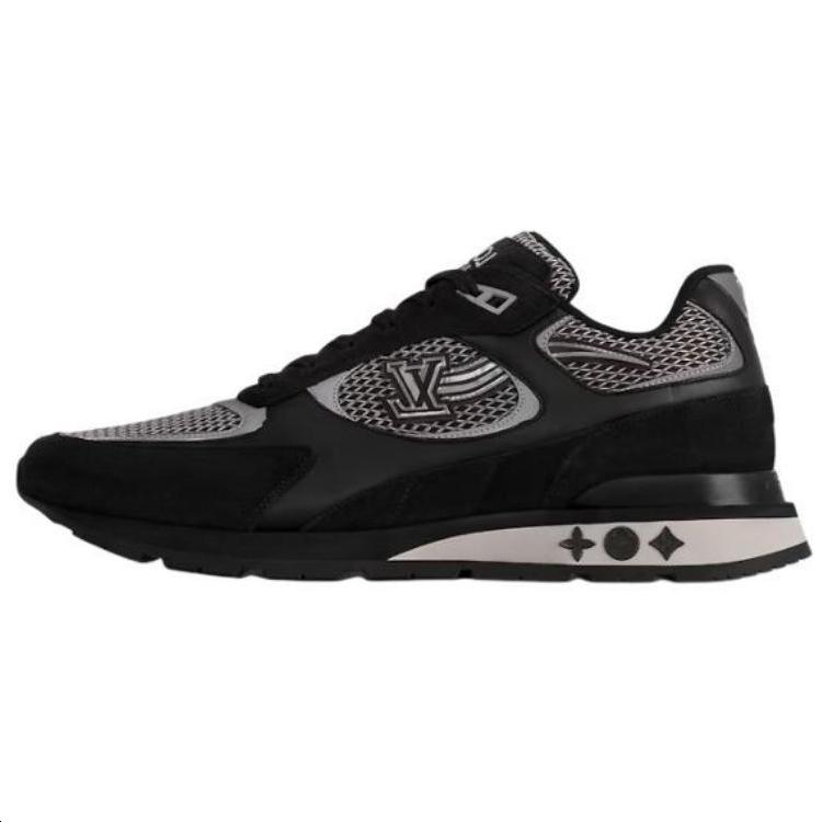 Louis Vuitton Louis Vuitton Run Away Cushioning Anti Slip And Wear Resistant Low Top Running Shoes Men's Black Gray Color