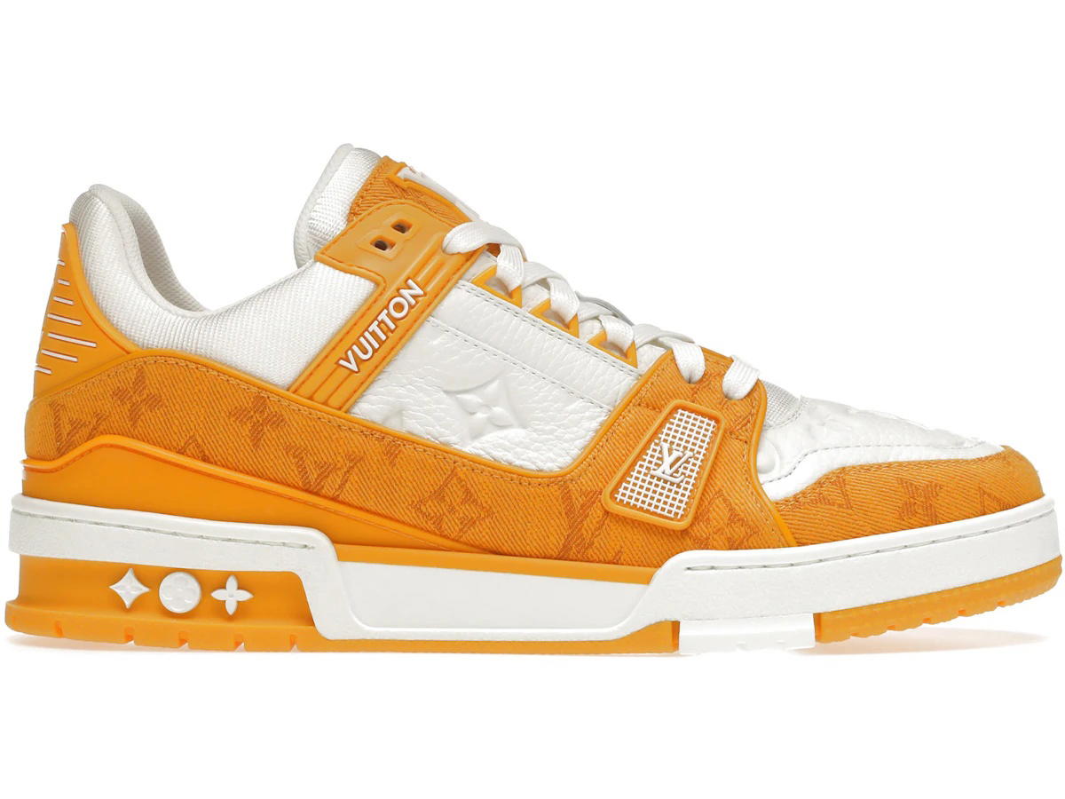 Louis Vuitton Louis Vuitton Trainer Yellow Monogram Denim White