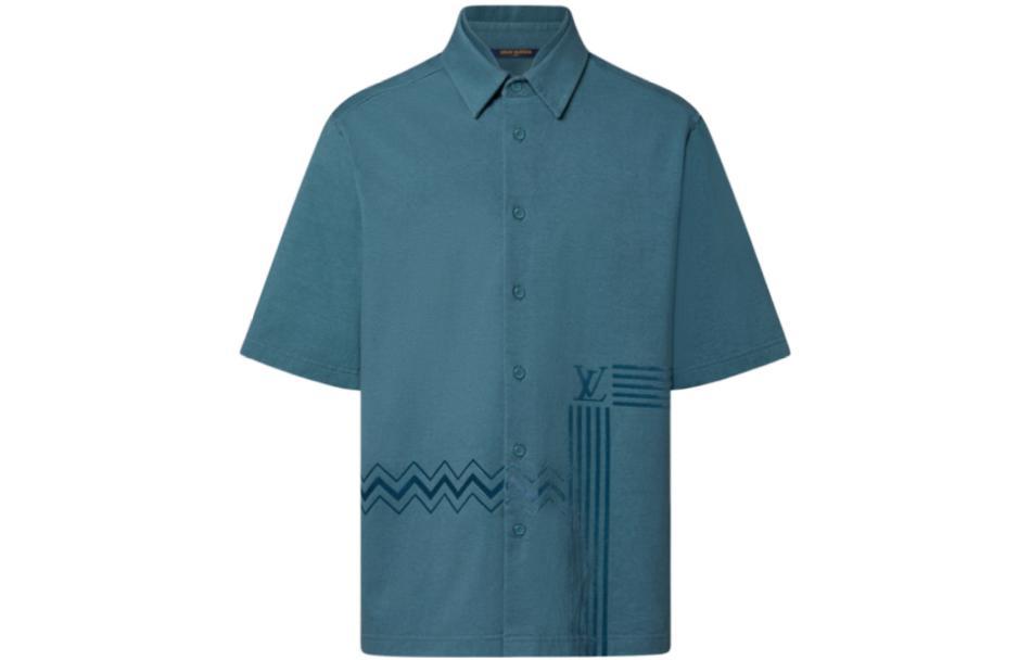 Louis Vuitton Louis Vuitton New Quarterly Products Of LV Shirts Men Blue