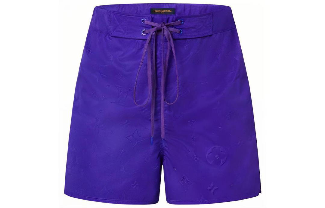 Louis Vuitton Louis Vuitton New Quarterly Products Of LV Casual Shorts Men Dark Purple