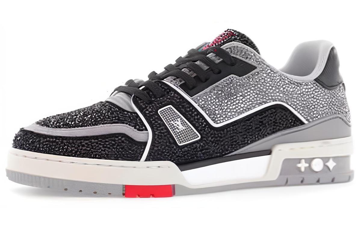 Louis Vuitton Louis Vuitton Trainer Sneakers 'Grey Black Crystals'