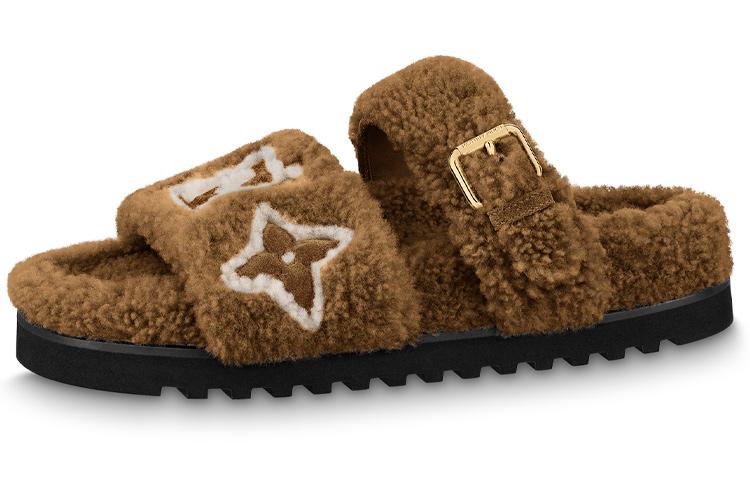 Louis Vuitton Louis Vuitton Paseo Comfort Odor Resistant Slide Slippers Women's Brown
