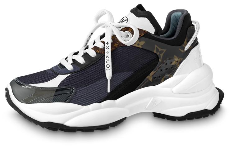 Louis Vuitton Louis Vuitton Run 55 Anti Slip Wear Resistant Low Top Casual Shoes Women's White Gray